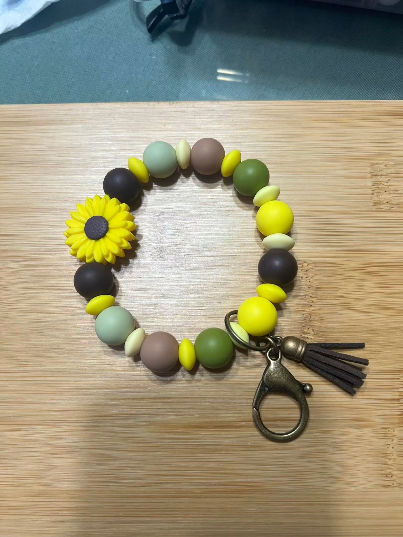 Sunflower keychain