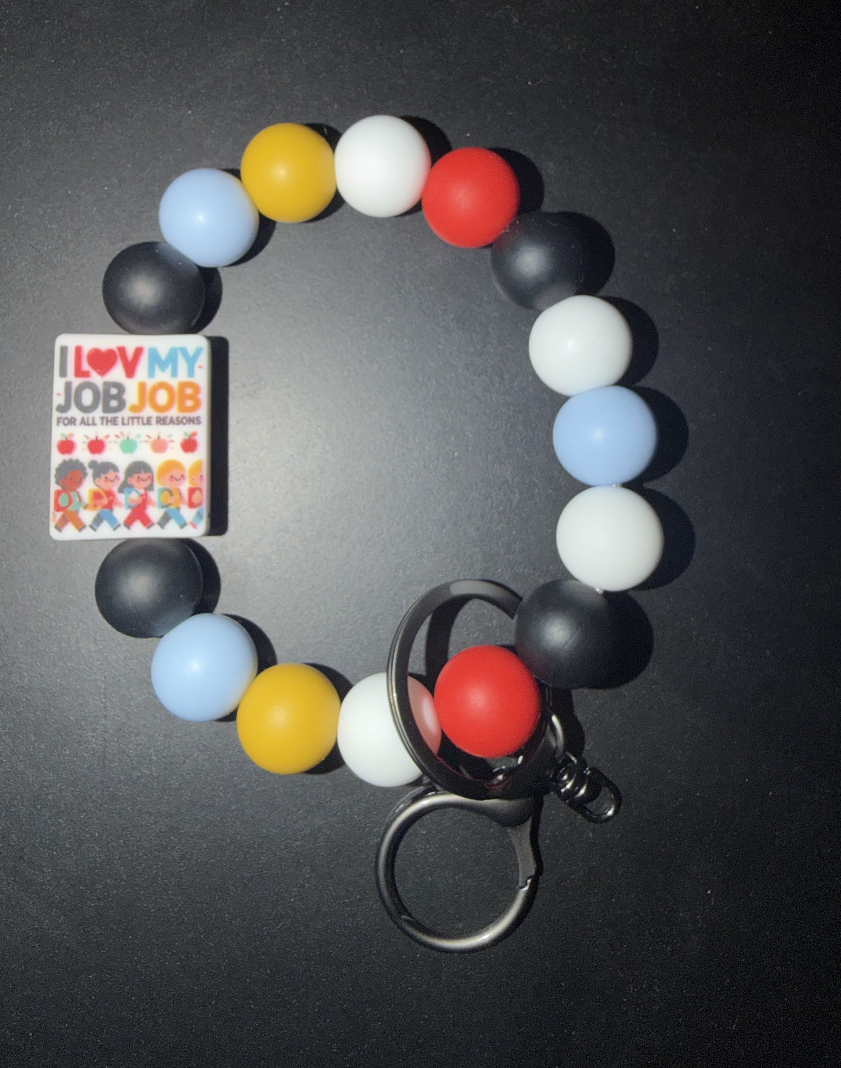 I luv my job keychain