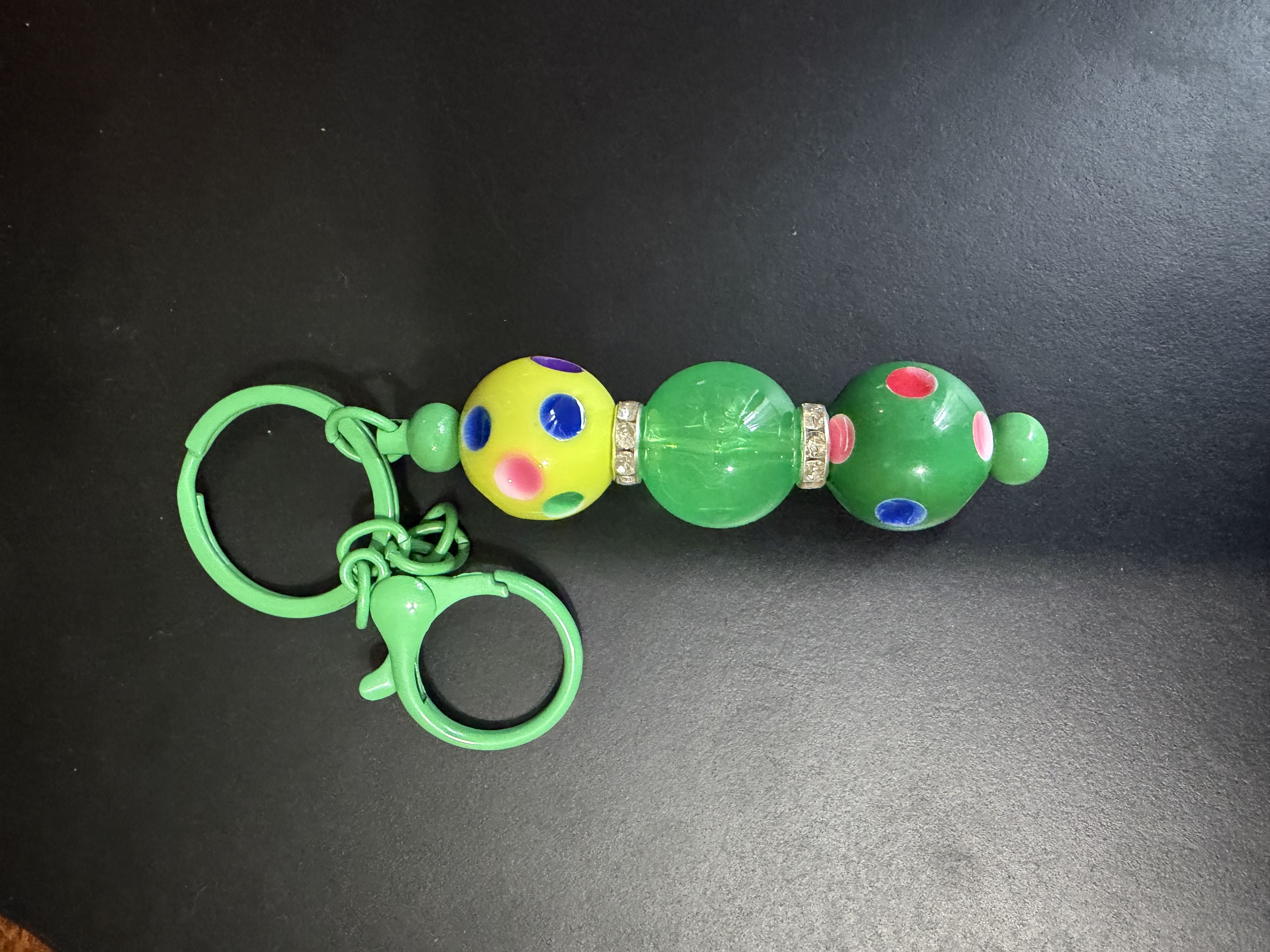 Chunky bead keychain