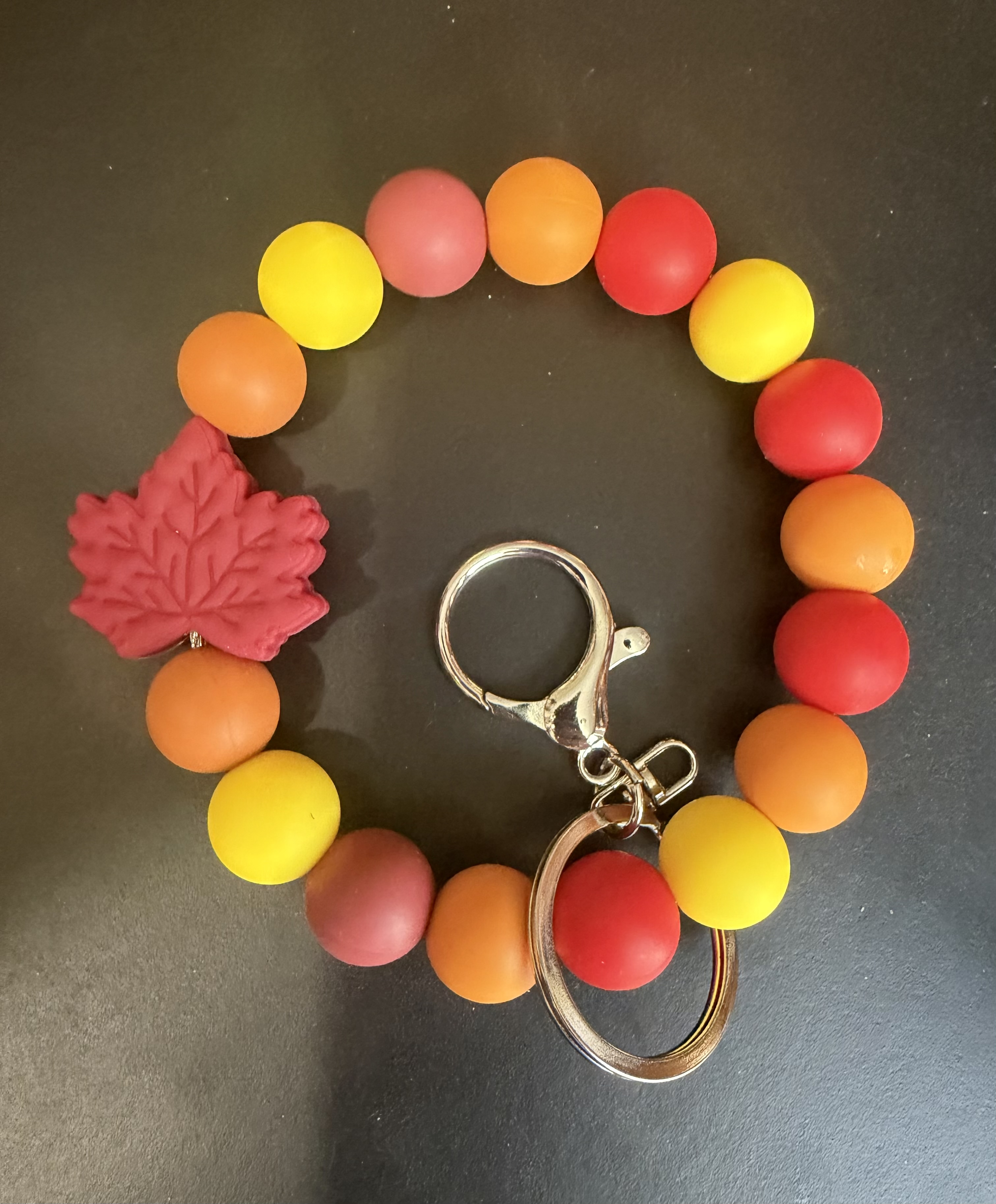 Fall leaf keychain