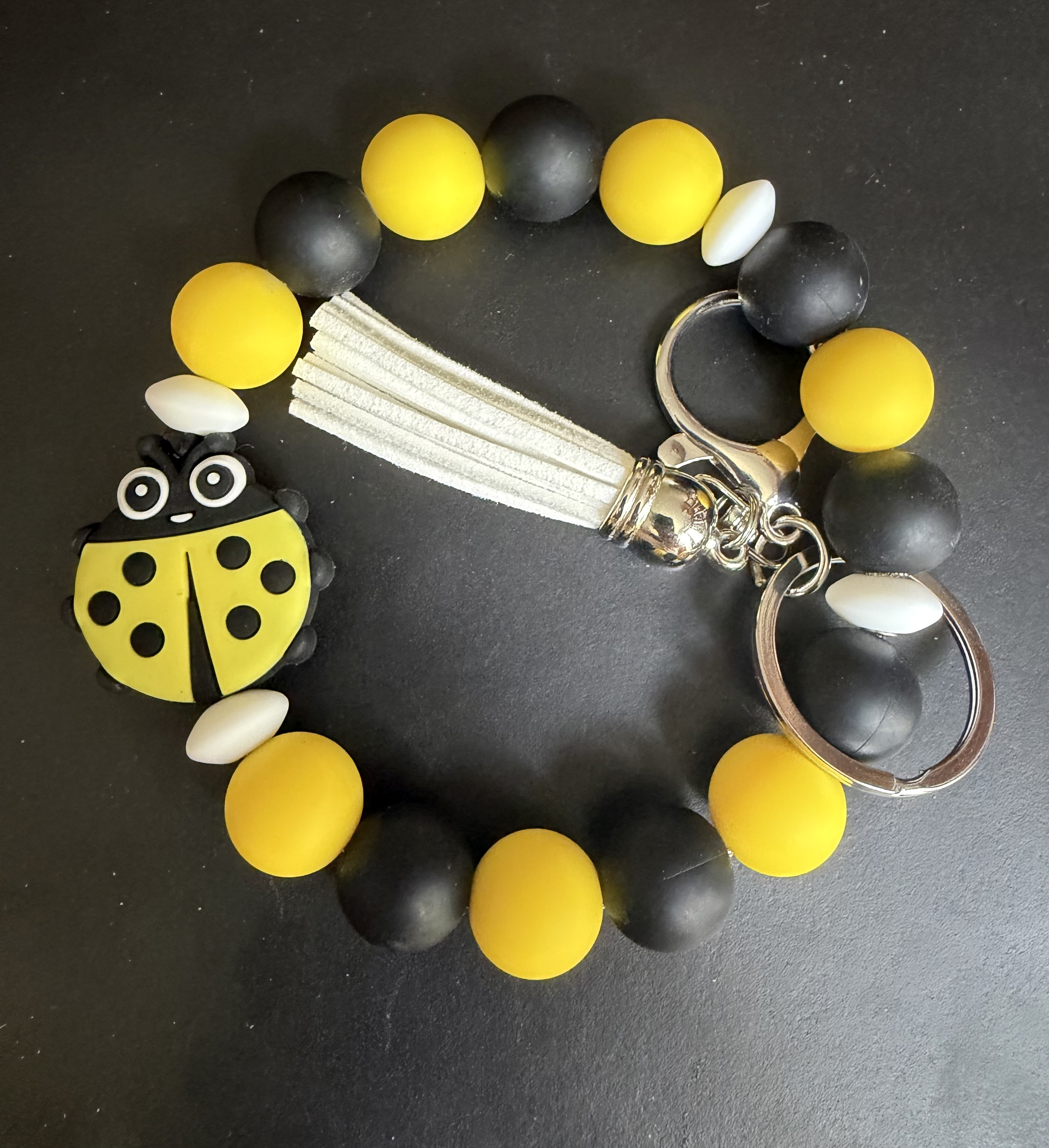 Yellow ladybug keychain
