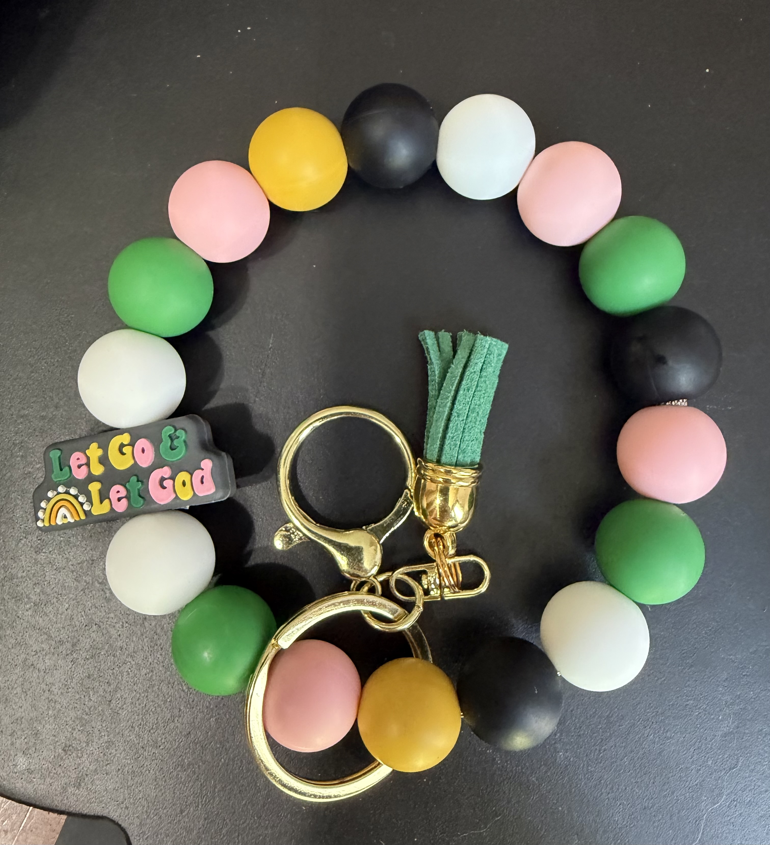 Let go and let God keychain
