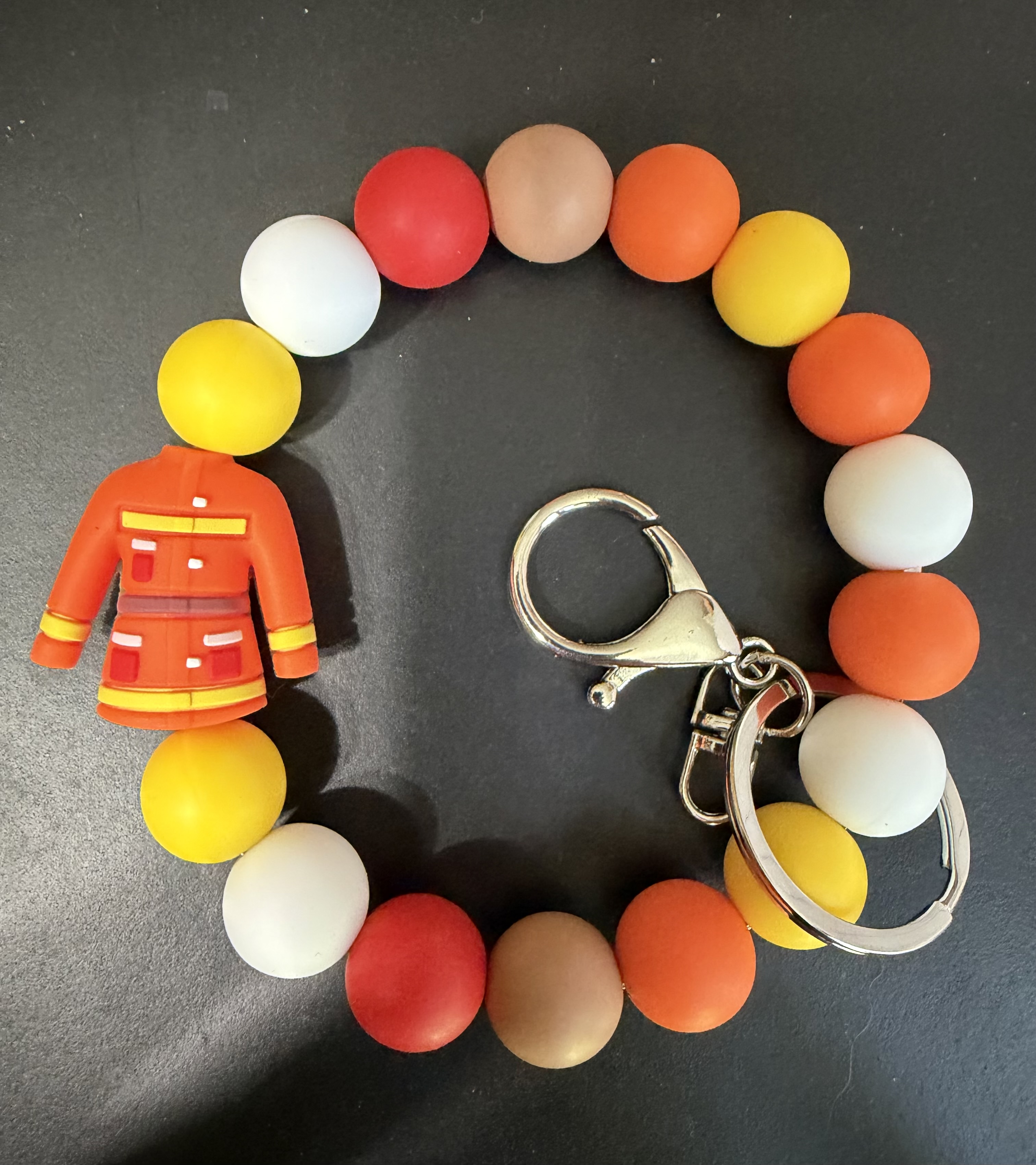 Firefighter jacket keychain