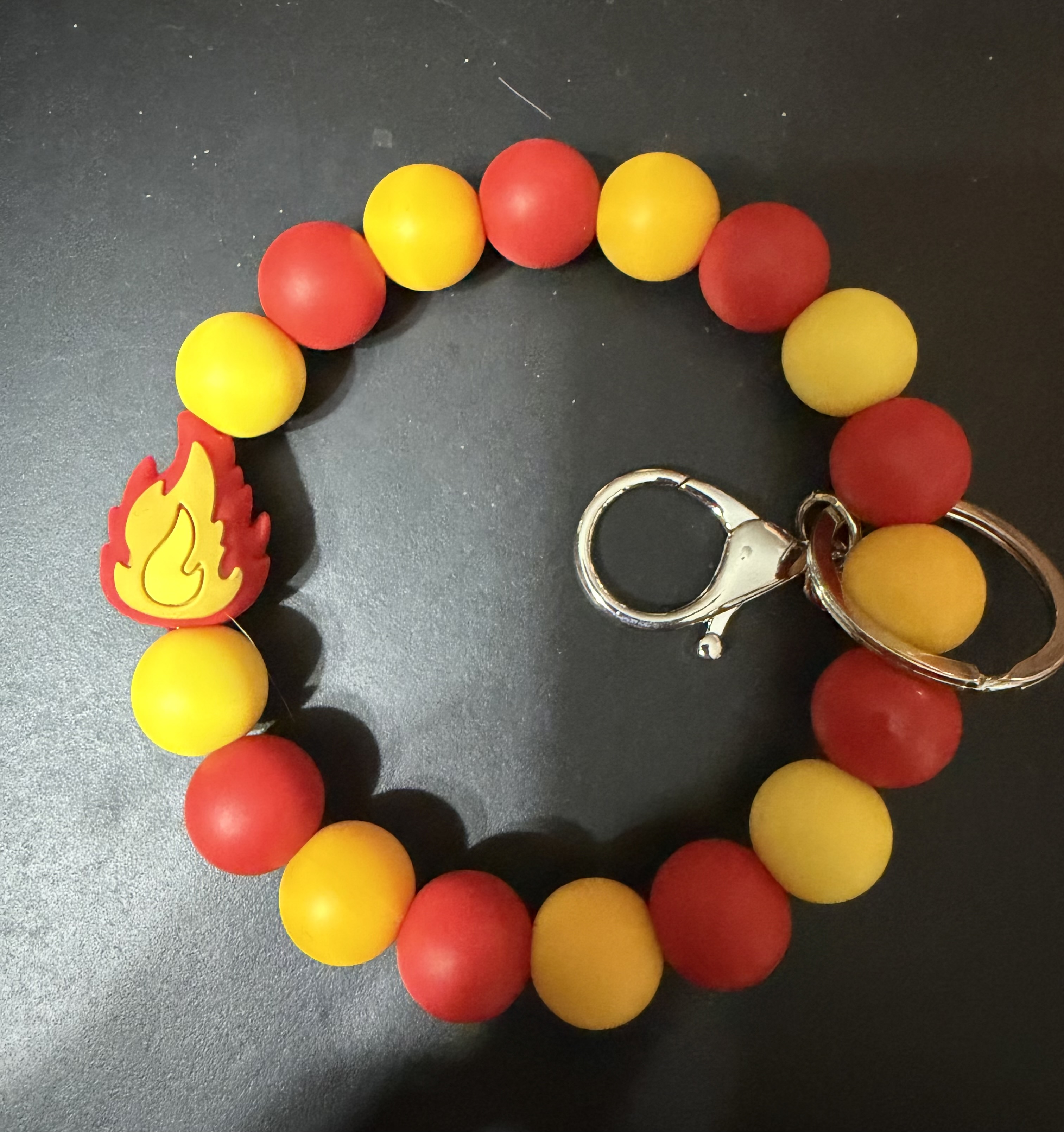 Fire flame keychain