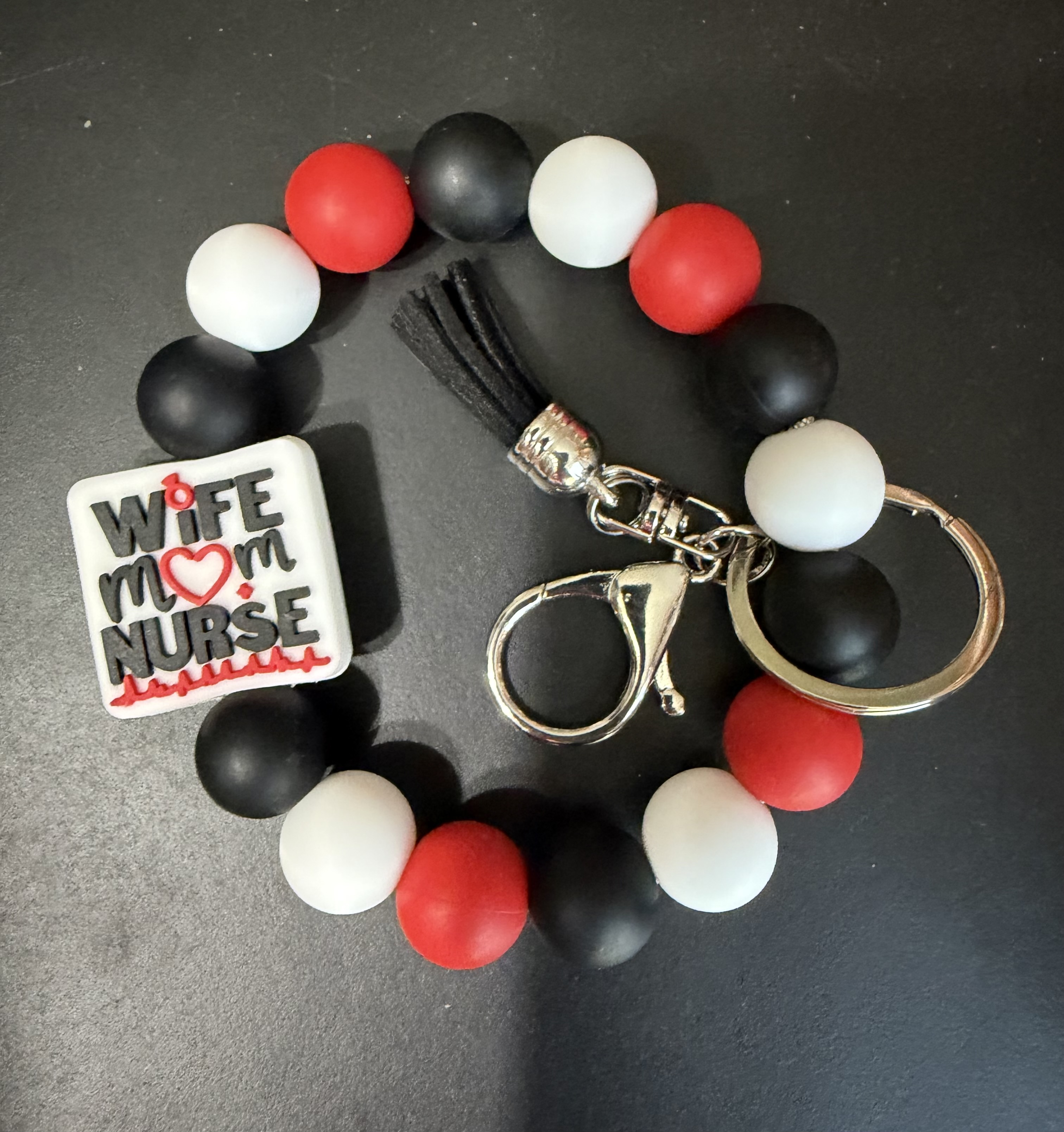 Wife mom nurse keychain