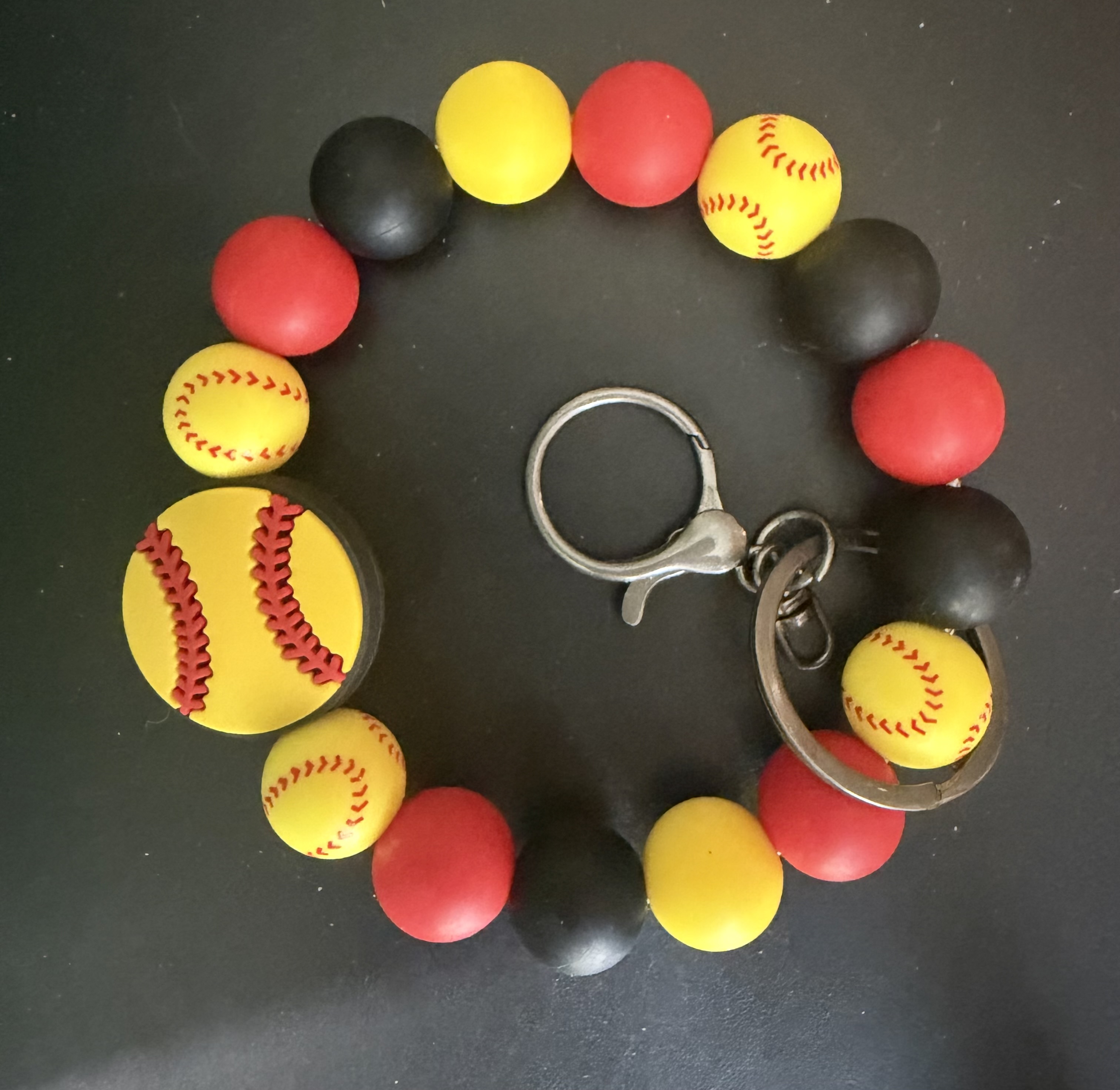 Softball keychain