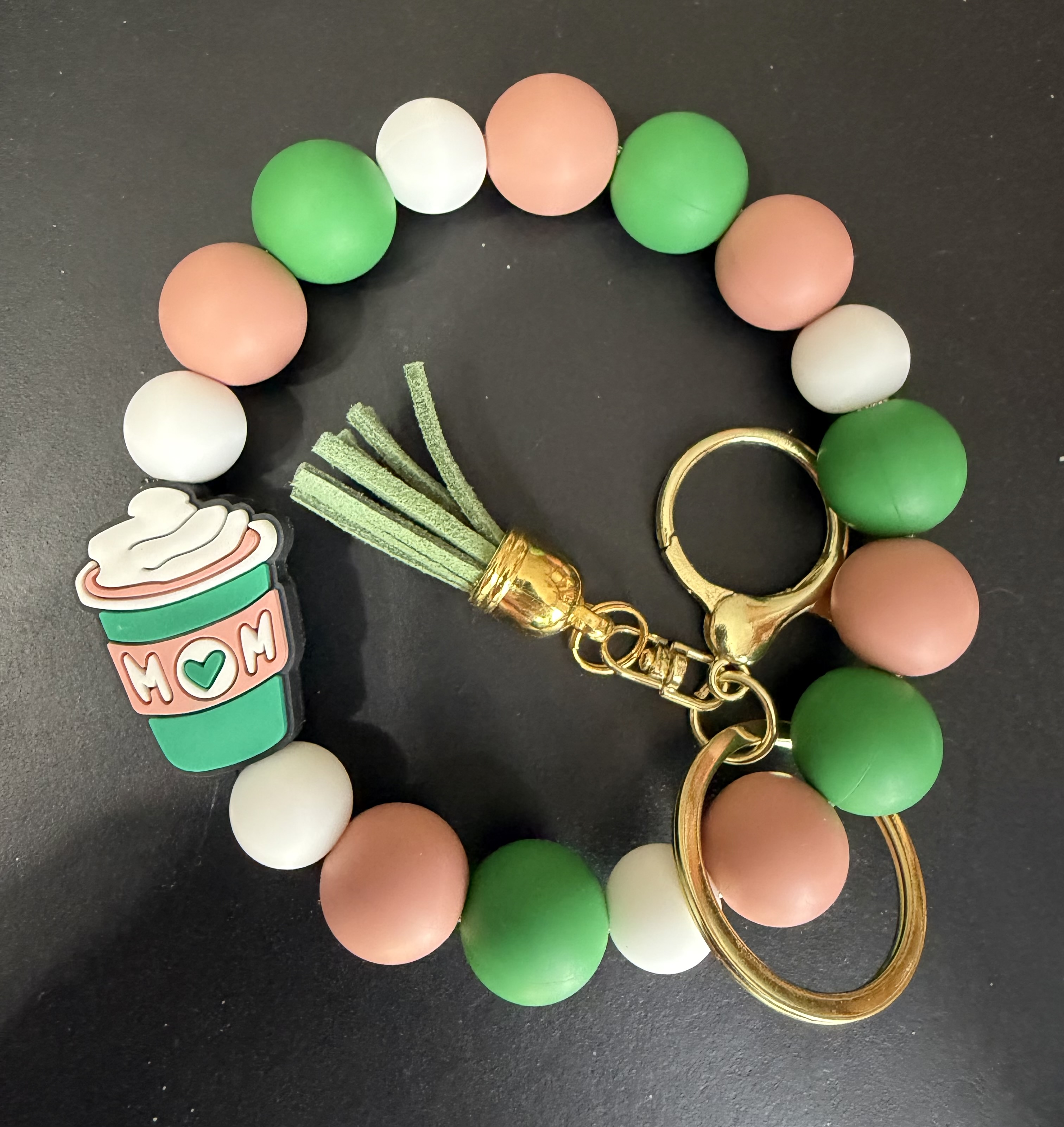 Coffee mom keychain