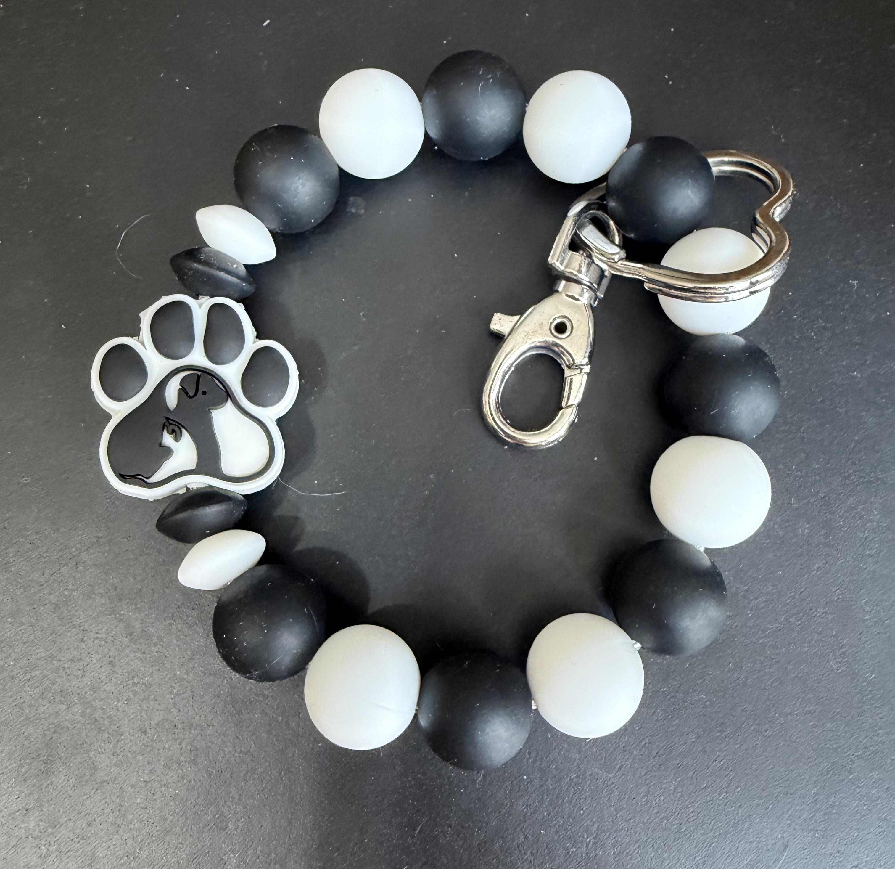 Paw print keychain